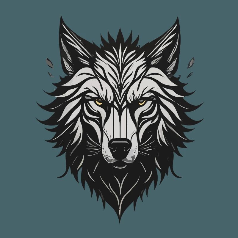 Night Stylized Wolf