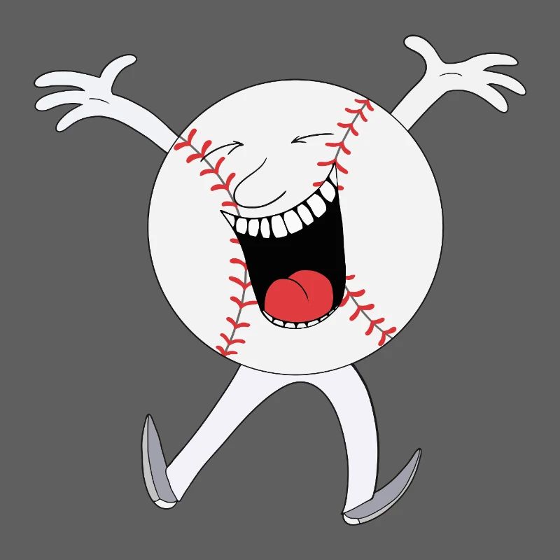 Lachendes Baseball-Maskottchen