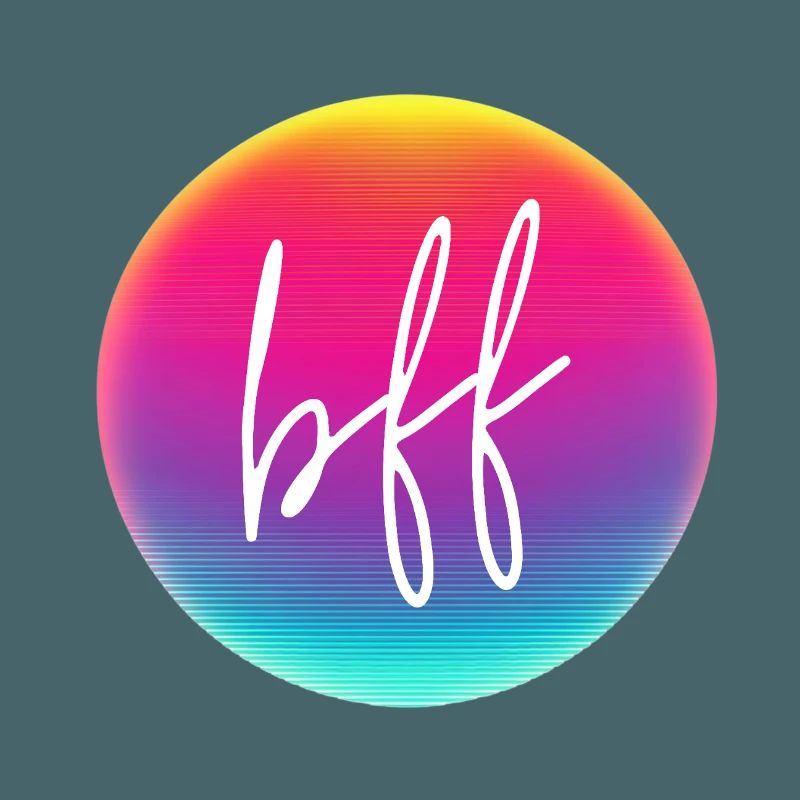 BFF! Neon circle customizable