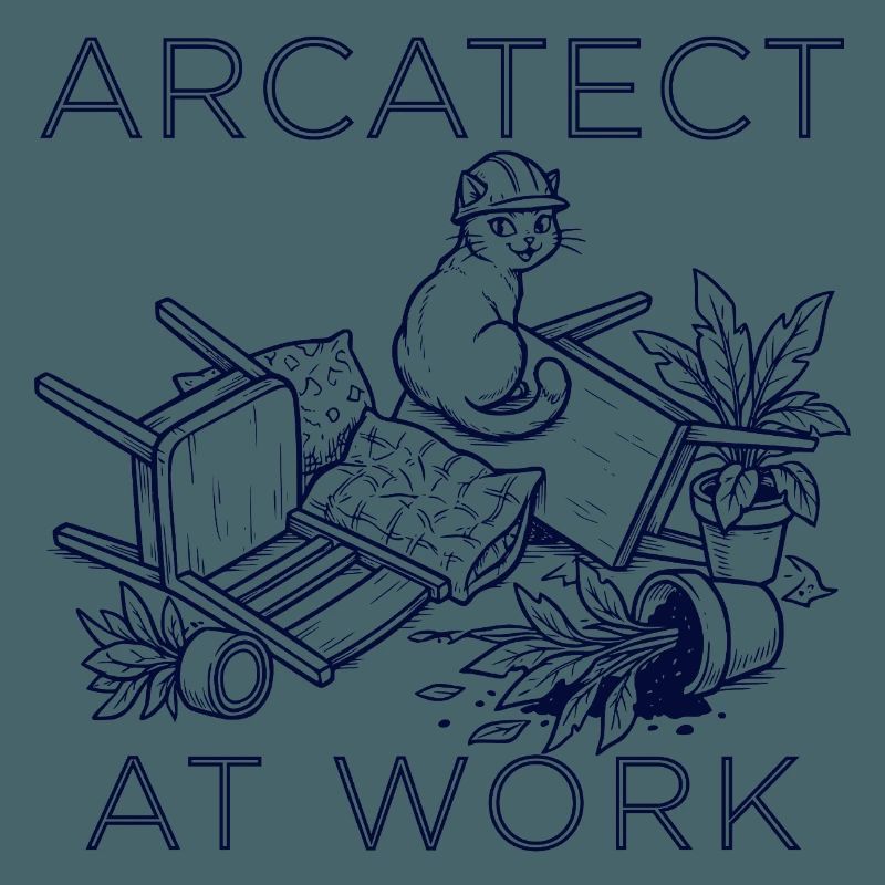 Worker's cat at work