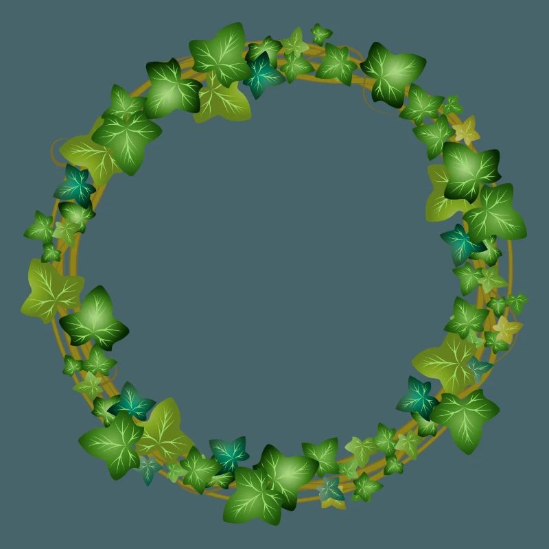 dekorativer Efeu Kranz oder Efeu Rahmen