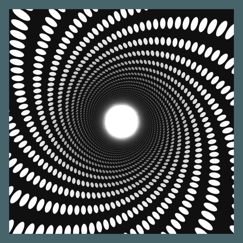 Vortex en spirale à points hypnotiques