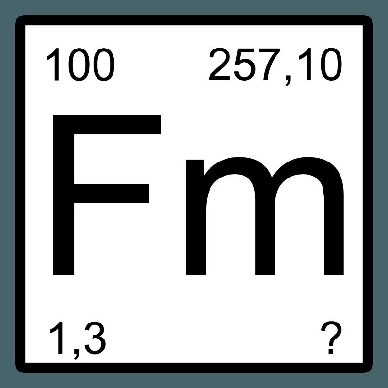 Conception de la table de période du fermium