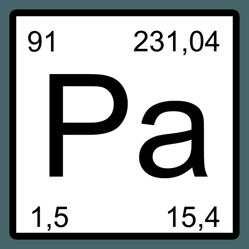 Protactinium Pa Element Typography