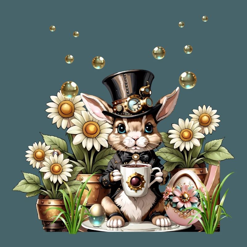 This cute Steampunk Easter Bunny is here