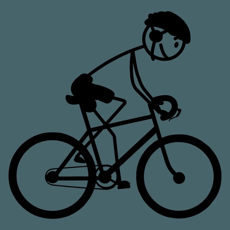 Jung oder Mann auf dem Fahrrad