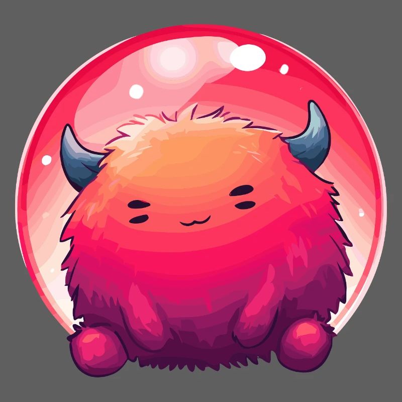 Fluffy Monster Face Gradient