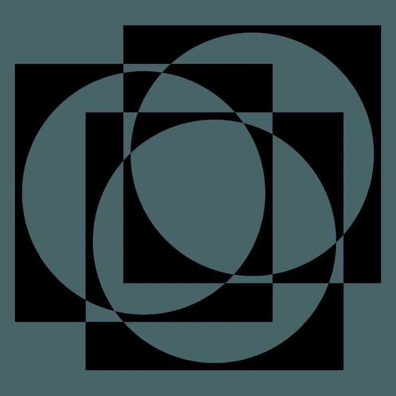 geometric circles and squares pattern