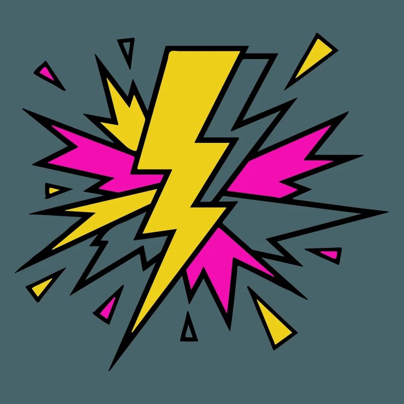 Explosion de néons à faisceau jaune