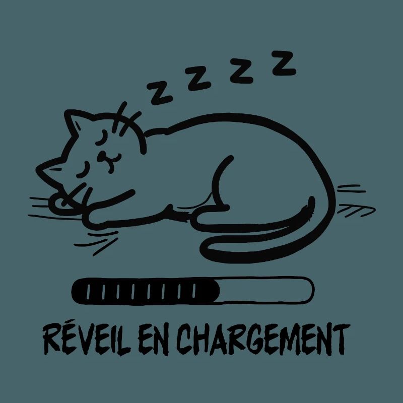 Sleeping cat, alarm clock charging