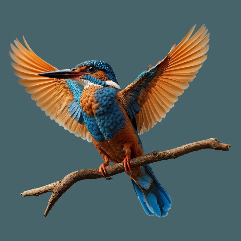 Lebhafter Eisvogel im Flug