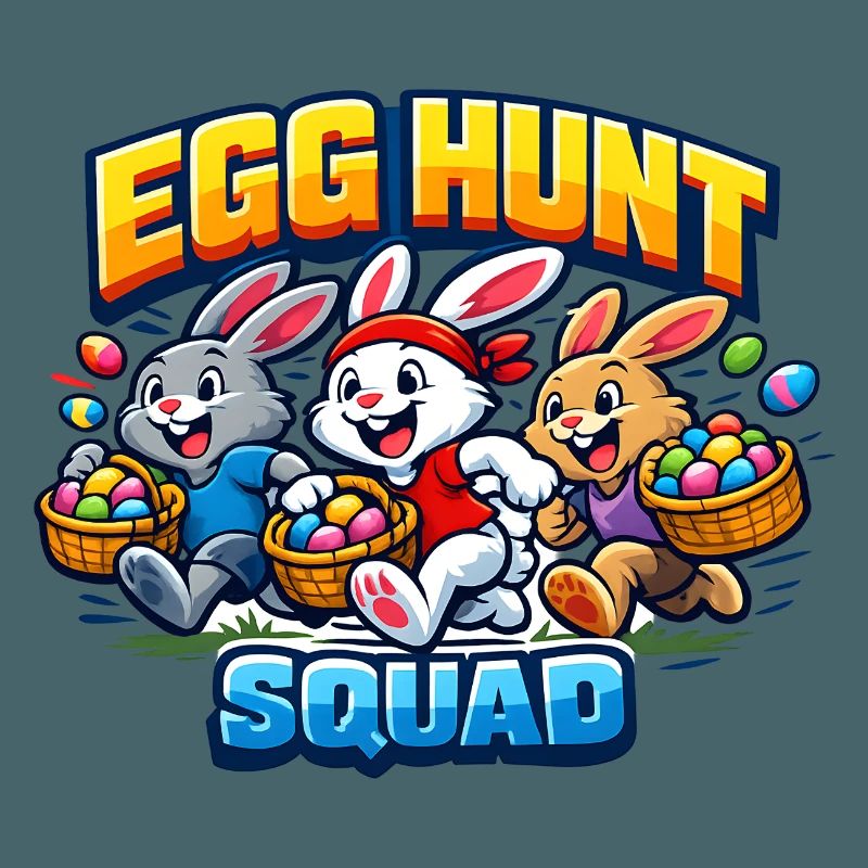 Egg Hunt Squad Kids Easter Easter Egg