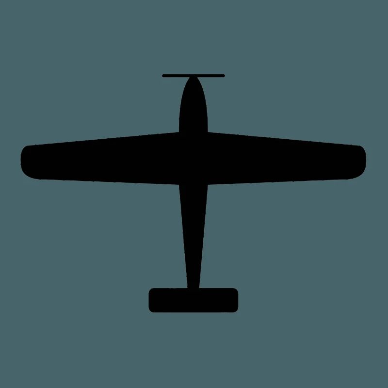 Schwarze Flugzeug-Silhouette