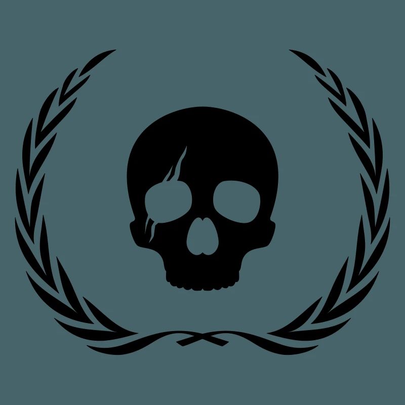 Skeleton Skull Wreath