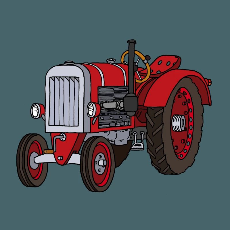 Roter Trecker
