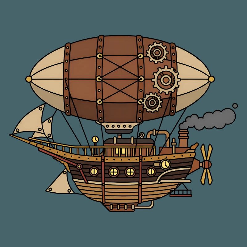 Dirigeable steampunk