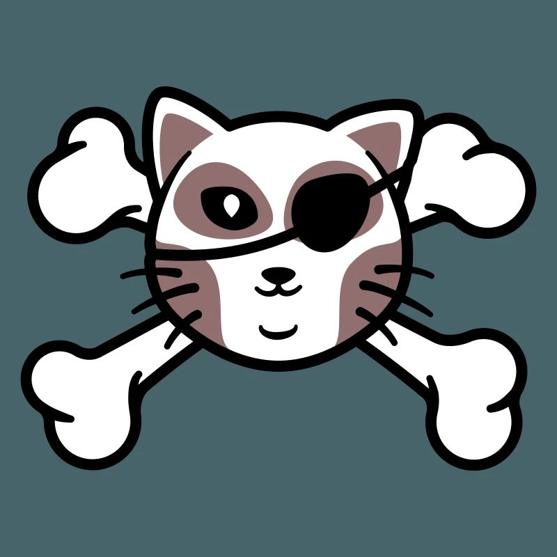 Patch de Crâne de chaton pirate