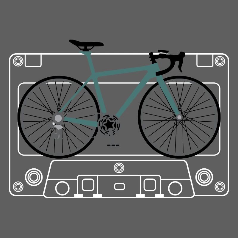 Impression de plan de vélo sarcelle