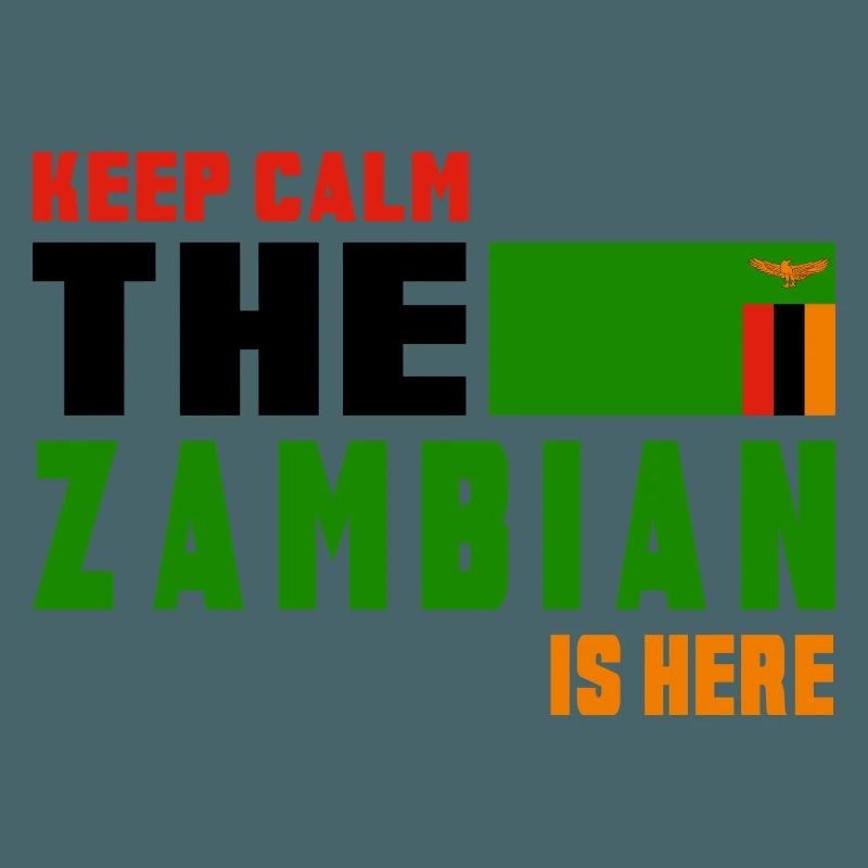 Keep calm Zambia flags design