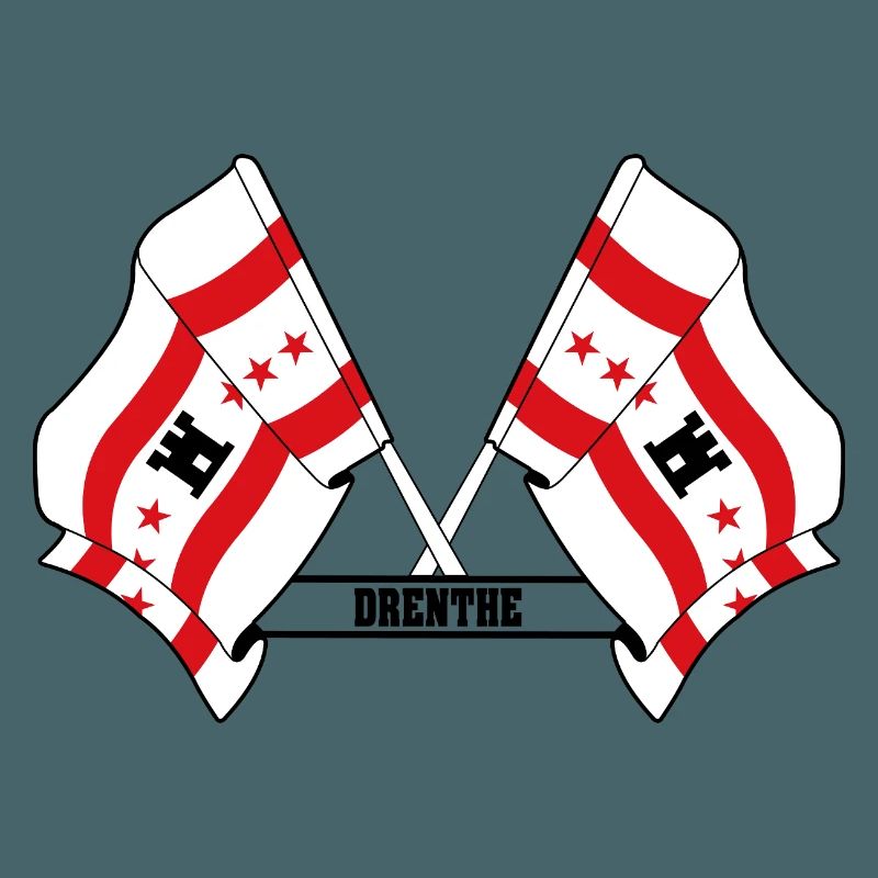 Two flags text DRENTHE