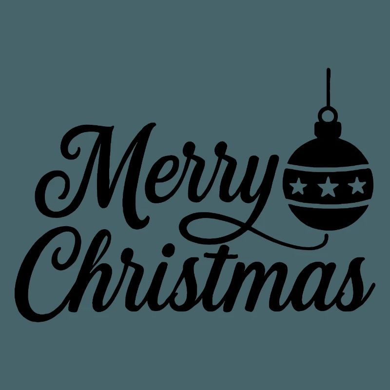 Merry Christmas mit Weihnachtskugel