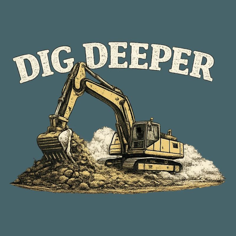Dig Deeper Bagger Baustelle Baumaschine 