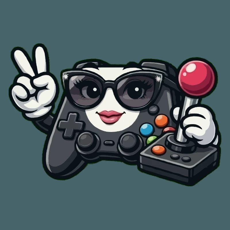 Kawaii-Spielcontroller-Friedenszeichen