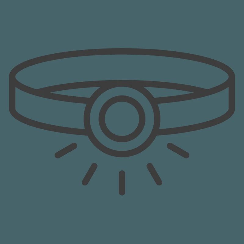 Scheinwerfer-Linien-Symbol