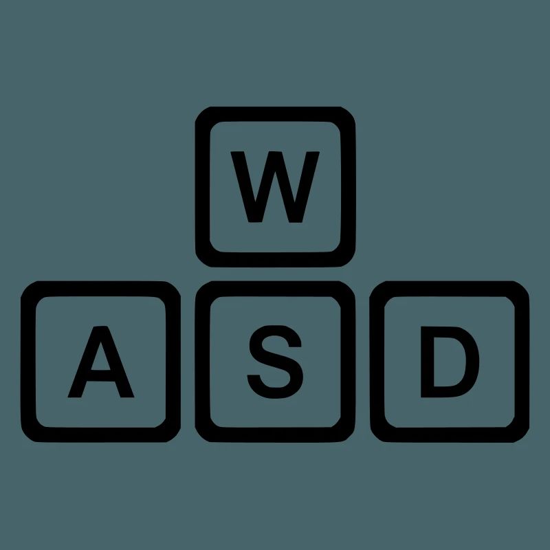 WASD Keys PC Gaming Nerd Vector