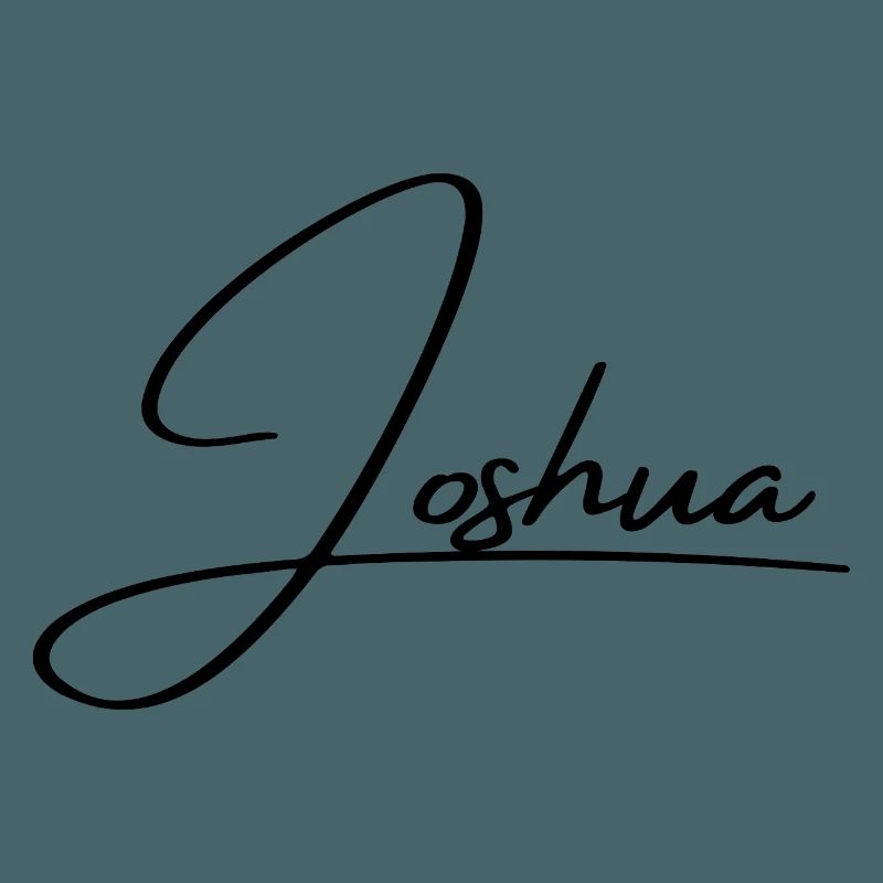 Joshua Name - Elegant Cursive Script