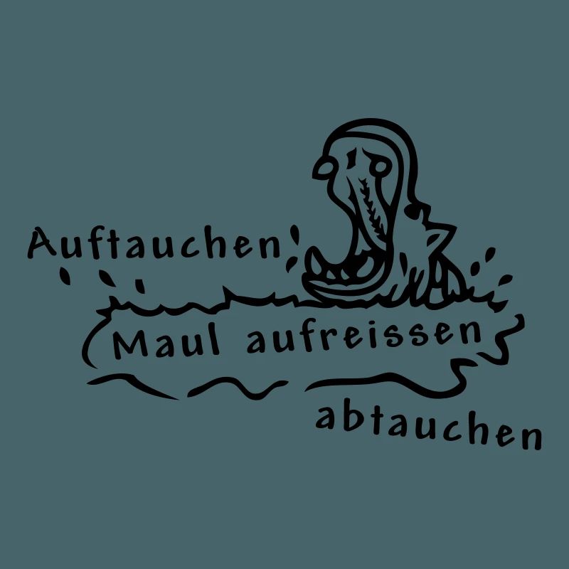 Hippo, Nilpferd, Spruch