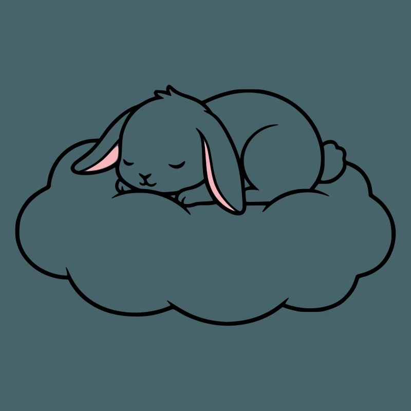Sleeping Rabbit on Cloud Dream