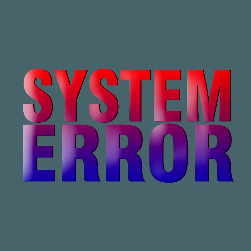 System Error Gradient Typo