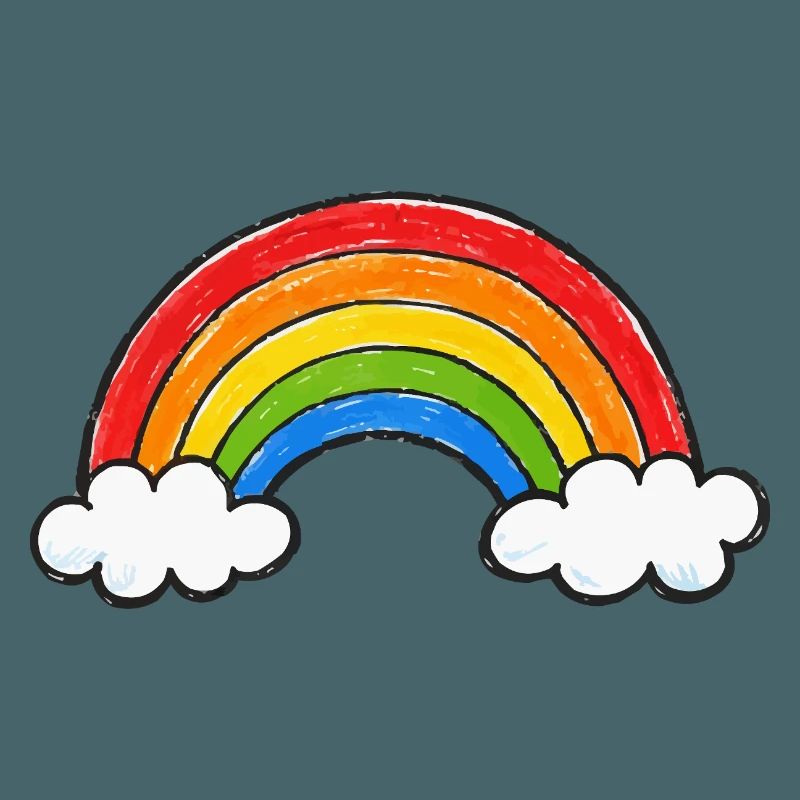 Handgezeichneter Regenbogen