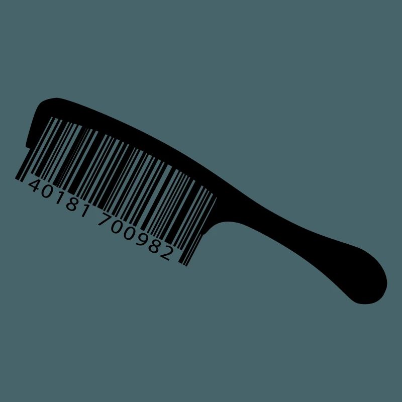 Illustration peigne avec code-barre