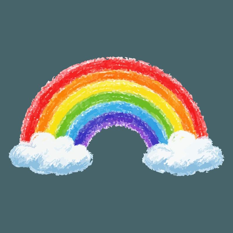 Rainbow over clouds