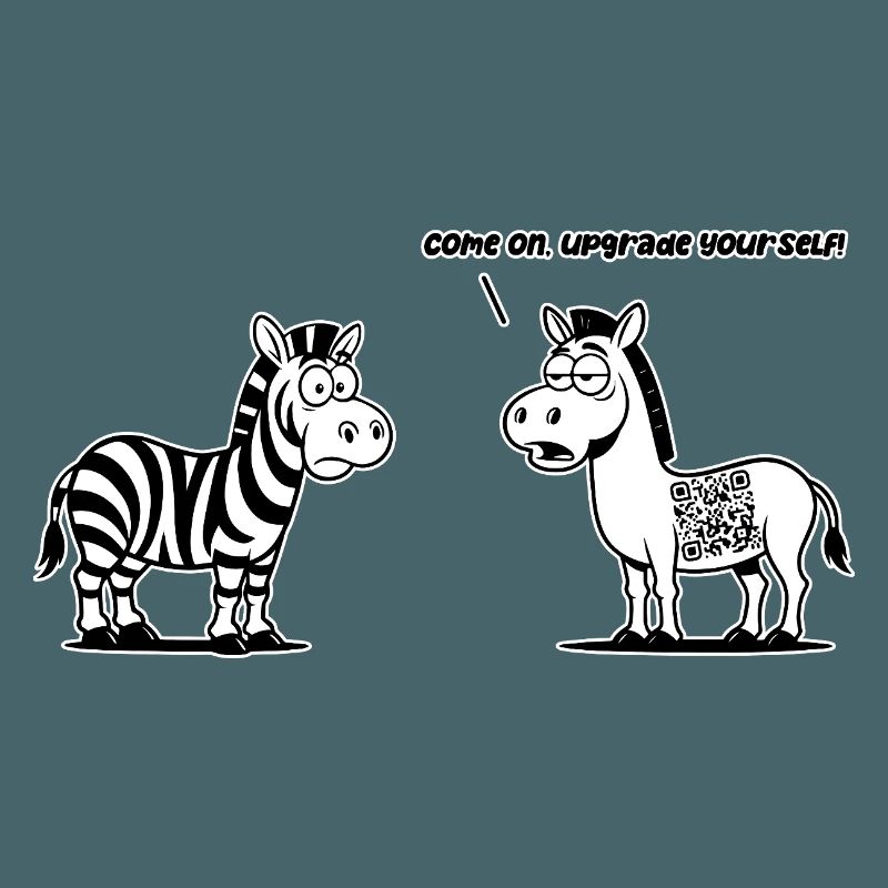 Funny Zebra with QR Code Upgrade