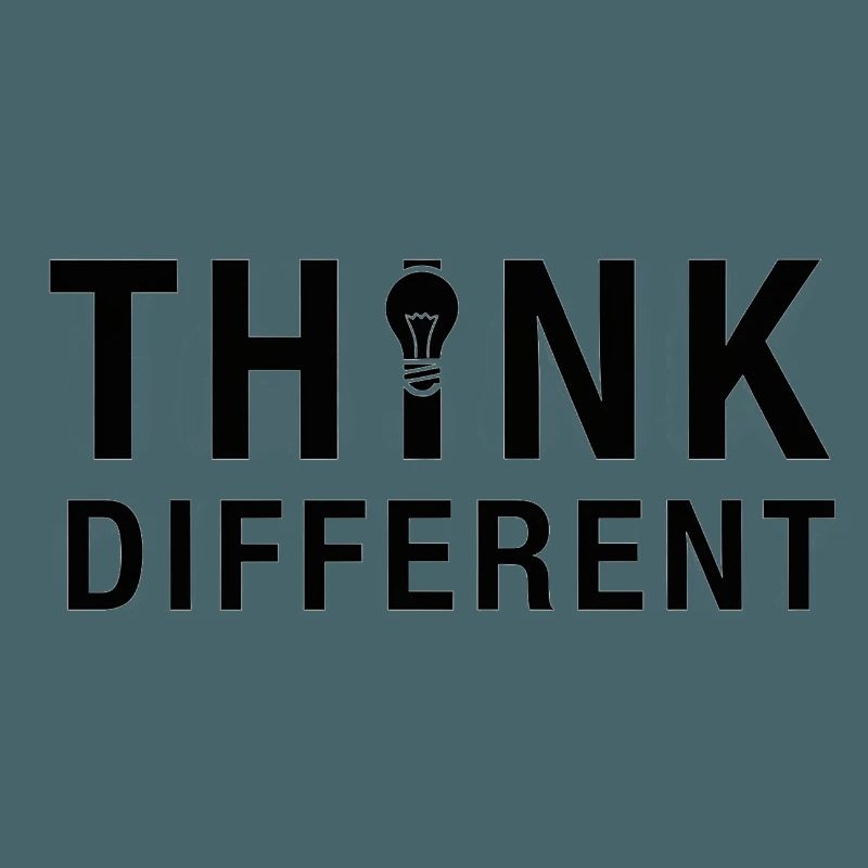 Creative Think Different Lightbulb Design