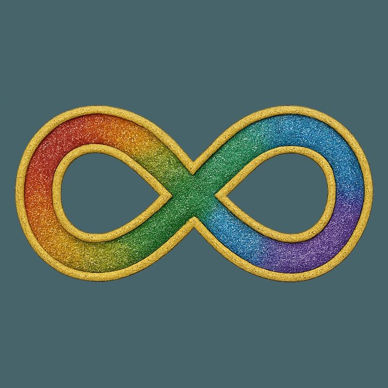 Rainbow infinity symbol for diversity