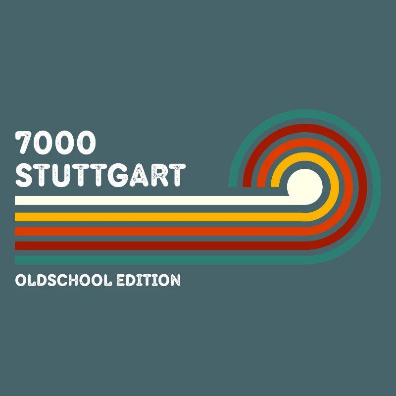 Stuttgart Retro Chemise 7000 Code postal 80s