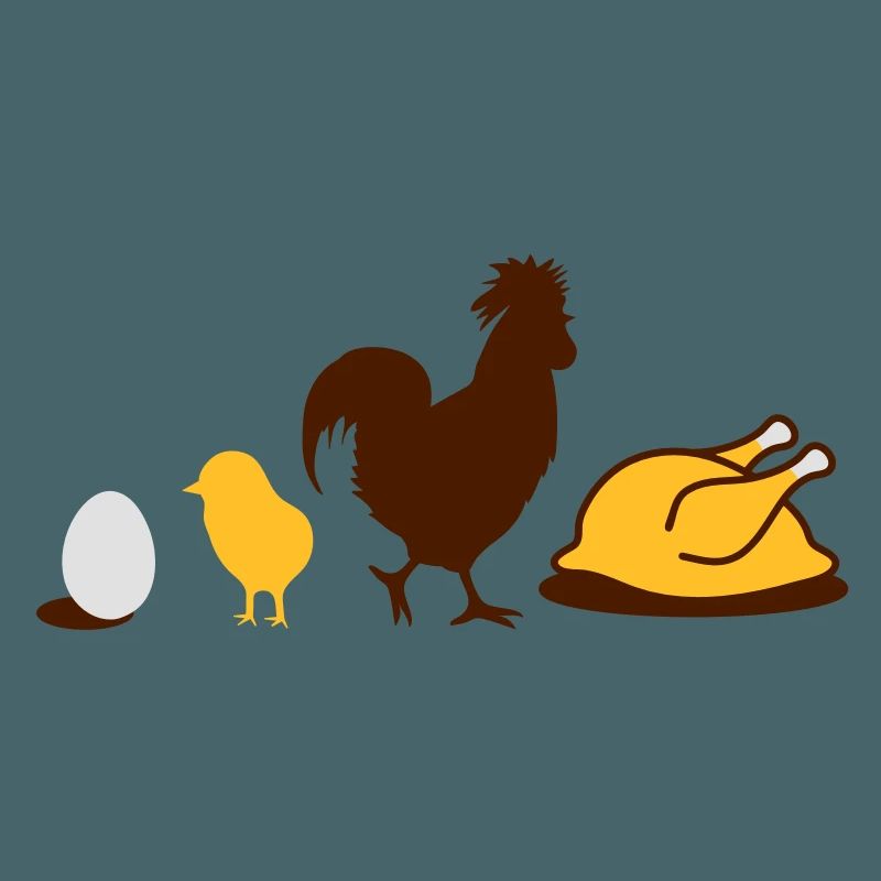 Egg,chick, rooster and chicken poultry Evolution
