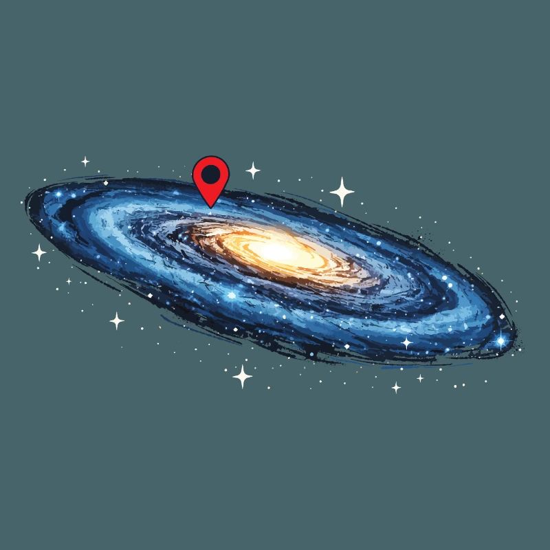 Séquence de localisation de la Voie lactée dans la galaxie spatiale
