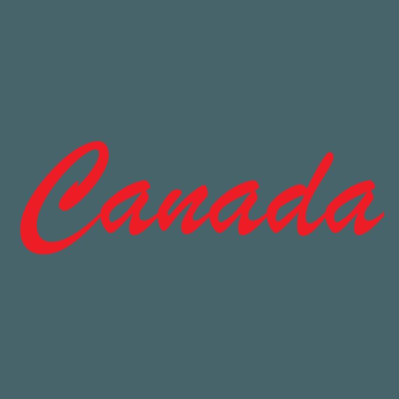 Canada Script Lettering Red