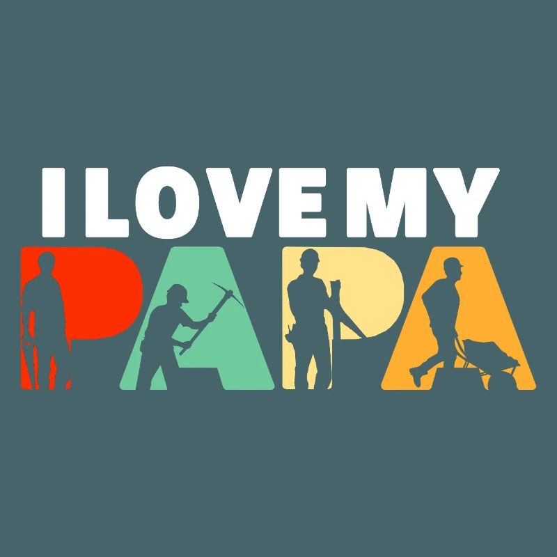 Construction Laborer Papa Tradesman Builder Art