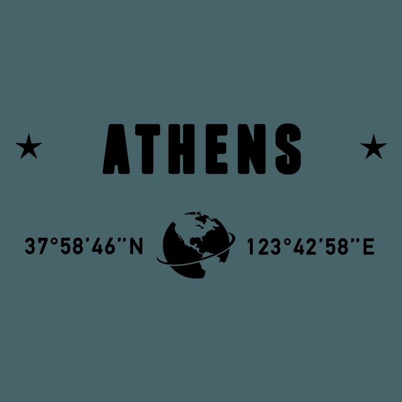 Athens Greece Coordinates Planet Earth