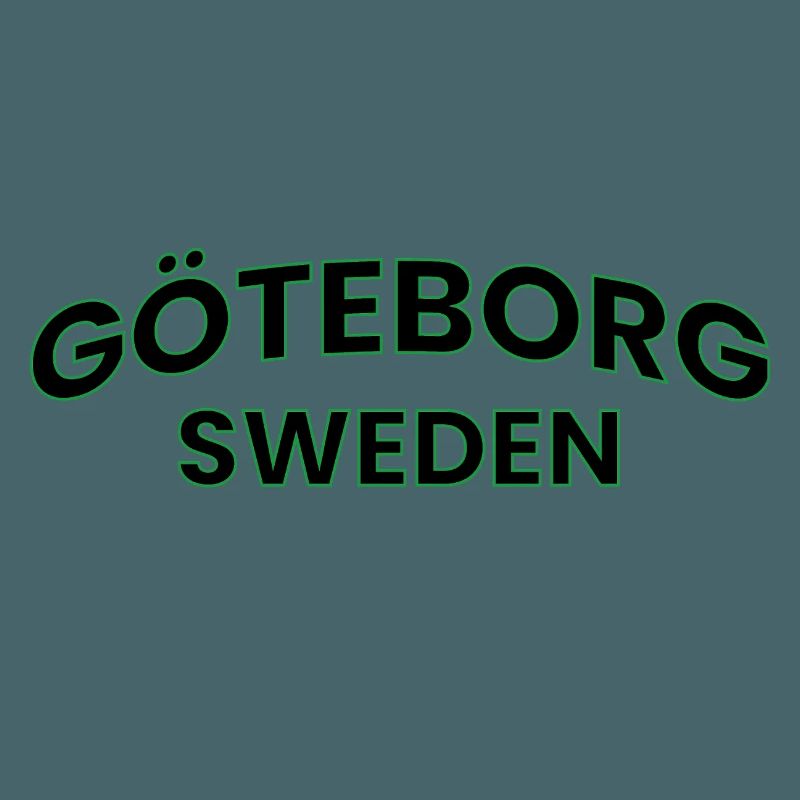 Conception du texte néon vert de Goteborg