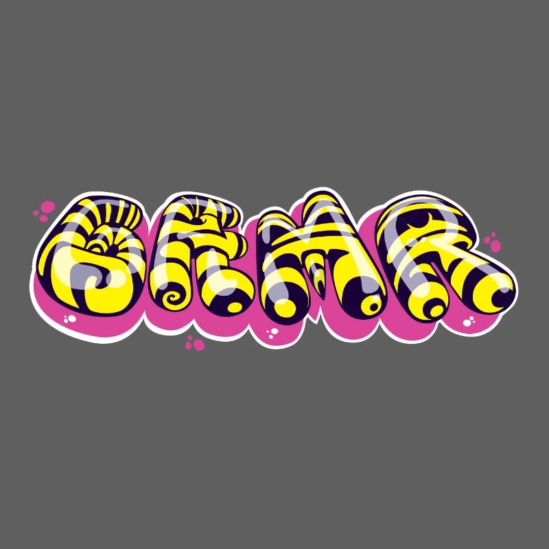 Conception de texte colorée de style graffiti