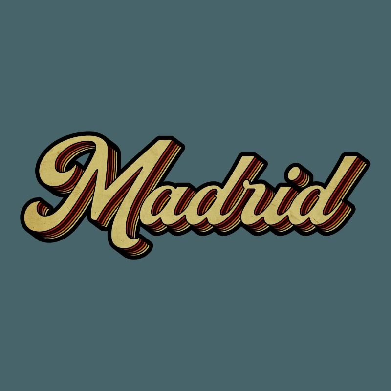 Madrid Retro Striped Script