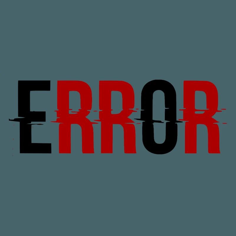 Error Glitch-Design Error Message