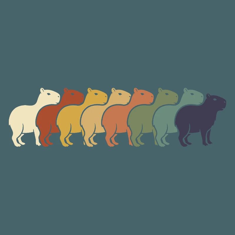 Regenbogen Kamelreihe
